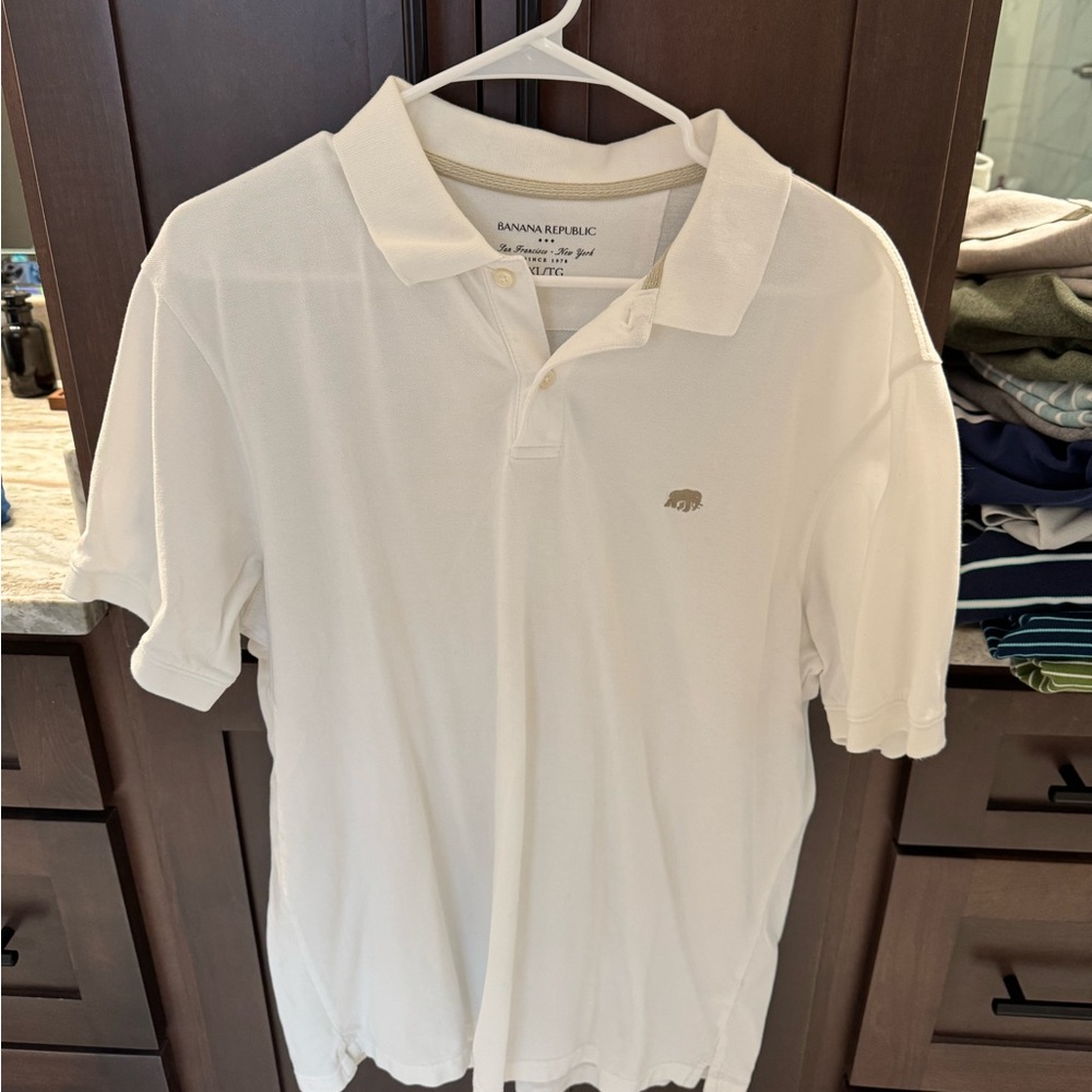 Banana Republic Classic White Polo Shirt